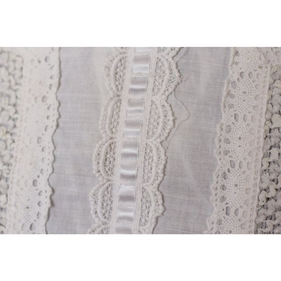 Vintage 70’s Cotton Lace Blouse Adree Gaye OffWhite - Picture 9 of 10